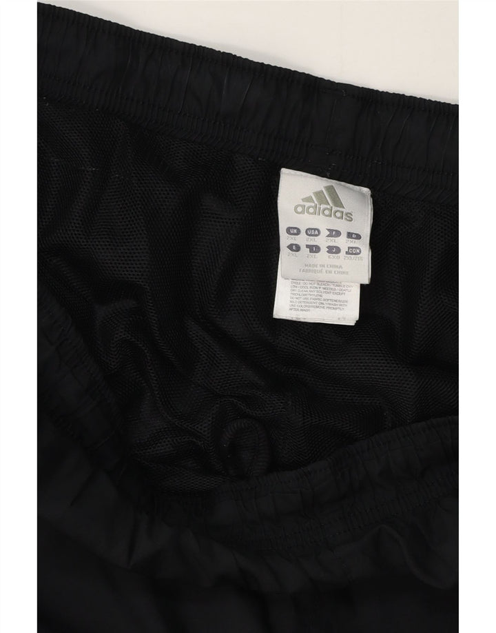 Мужские спортивные брюки Adidas 2XL черные из полиэстера с цветными блоками