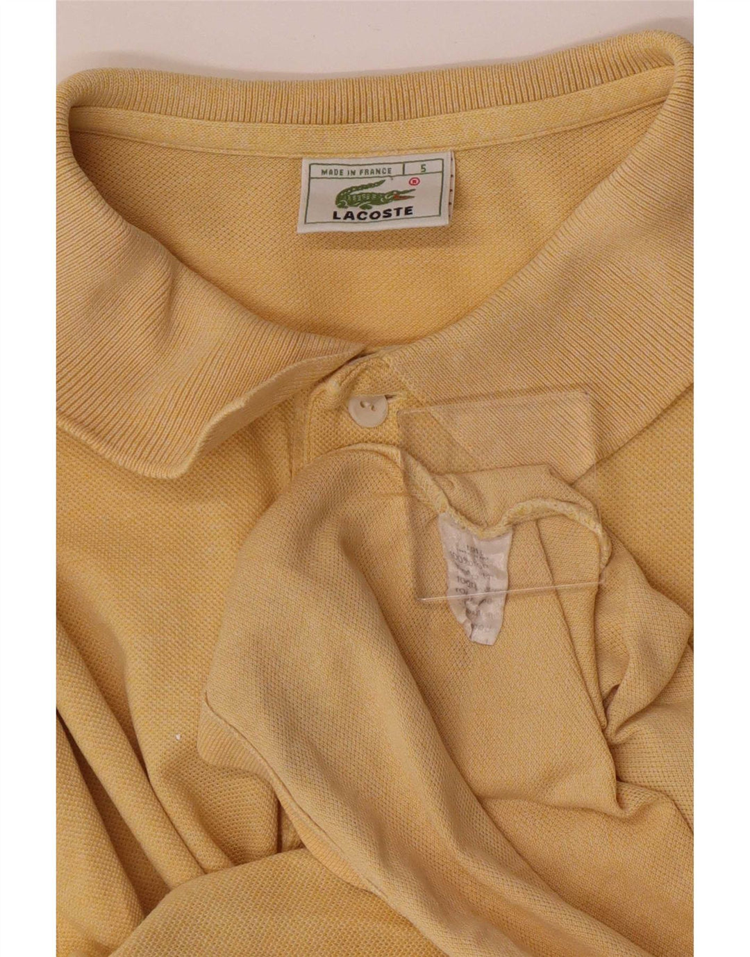 Мужская футболка-поло Lacoste, размер 5 Large, желтый, хлопок