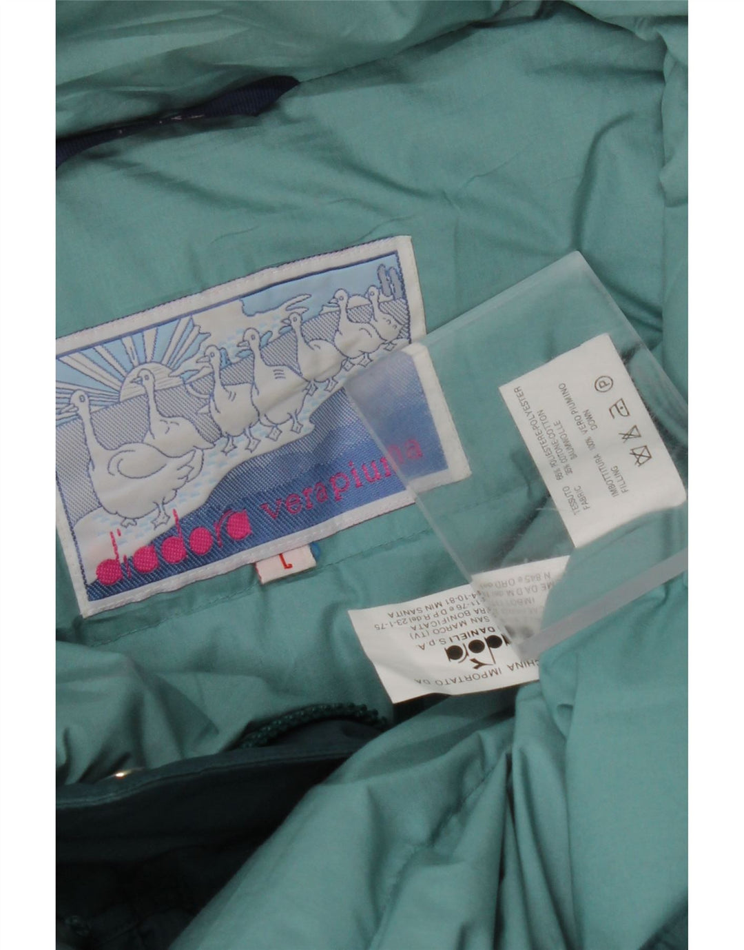 Женская утепленная куртка оверсайз с капюшоном DIADORA UK 16, большой синий цветочный принт