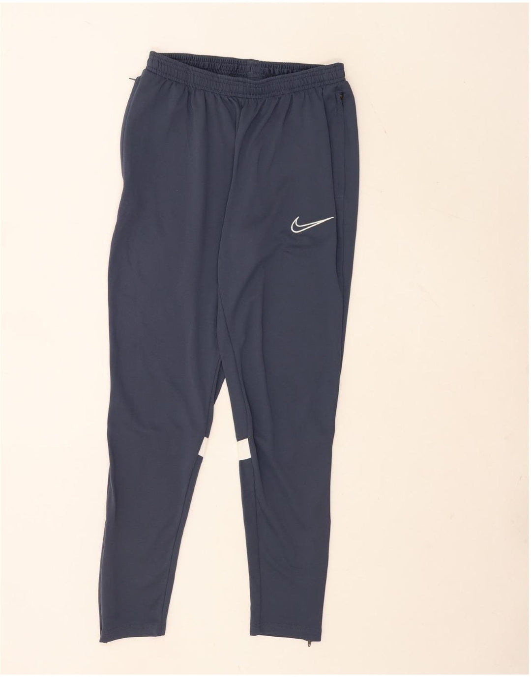 Мужские спортивные брюки Nike среднего размера, темно-синие, полиэстер с цветными блоками, спортивные
