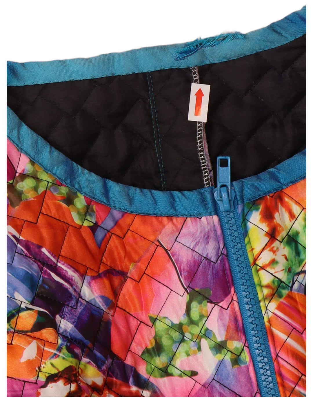 Винтажное женское платье-халат UK 14, средний разноцветный цветочный принт