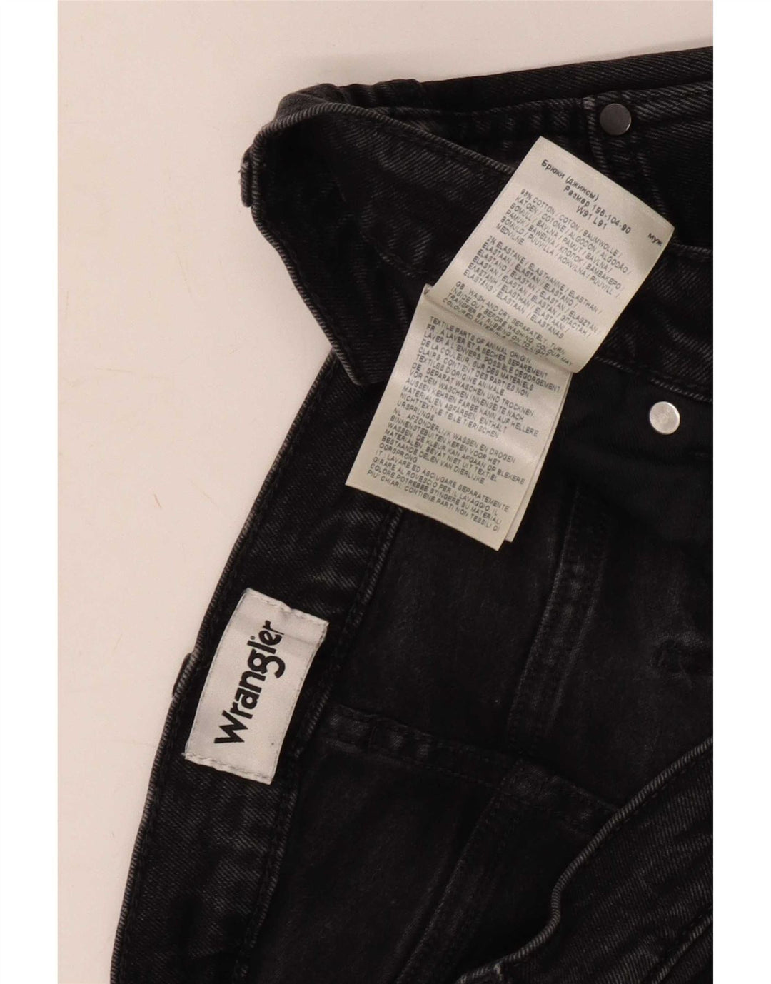 Мужские прямые джинсы Wrangler W36 L36, черный хлопок