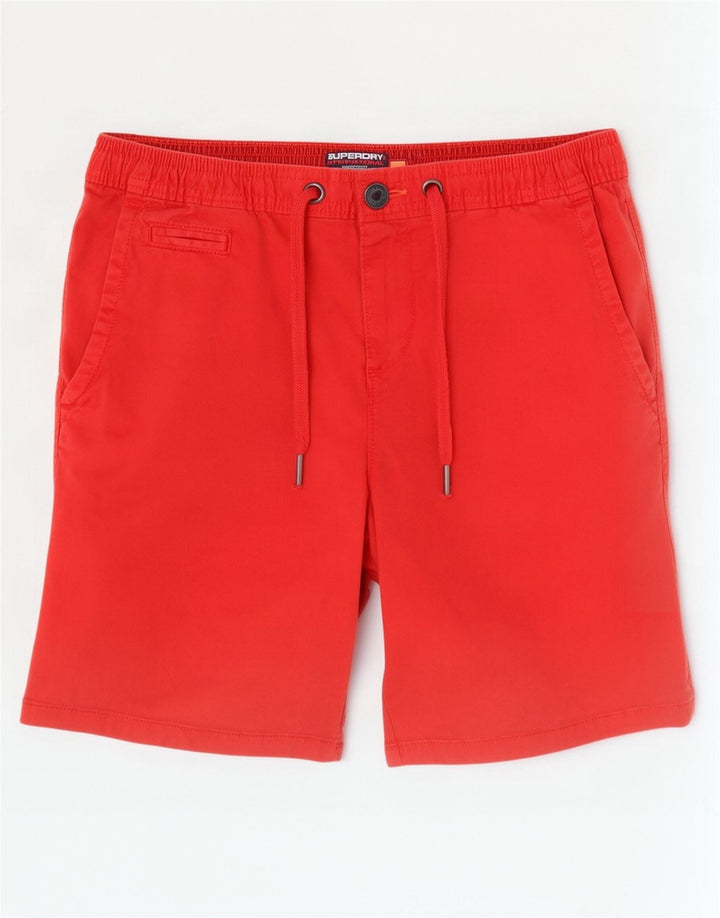 Мужские шорты-чиносы Superdry W33, хлопковые, среднего красного цвета