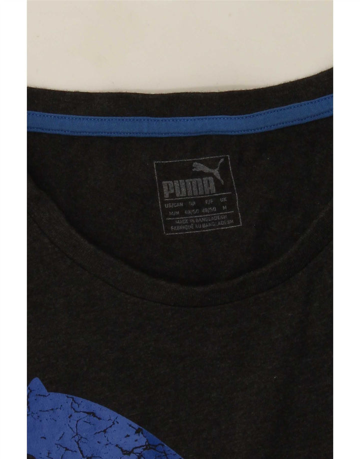 Мужская футболка с рисунком Puma, средний серый цвет