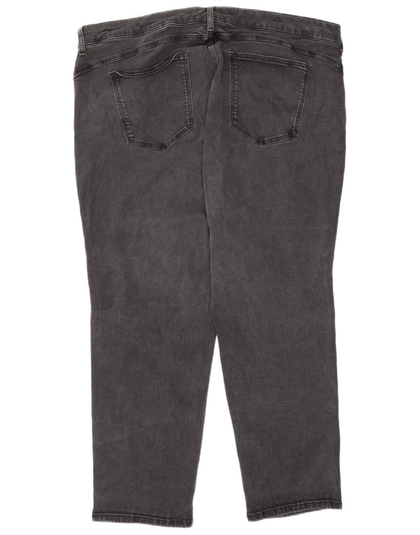 Женские прямые джинсы Marks & Spencer UK 24 4XL W44 L27 Серые хлопковые