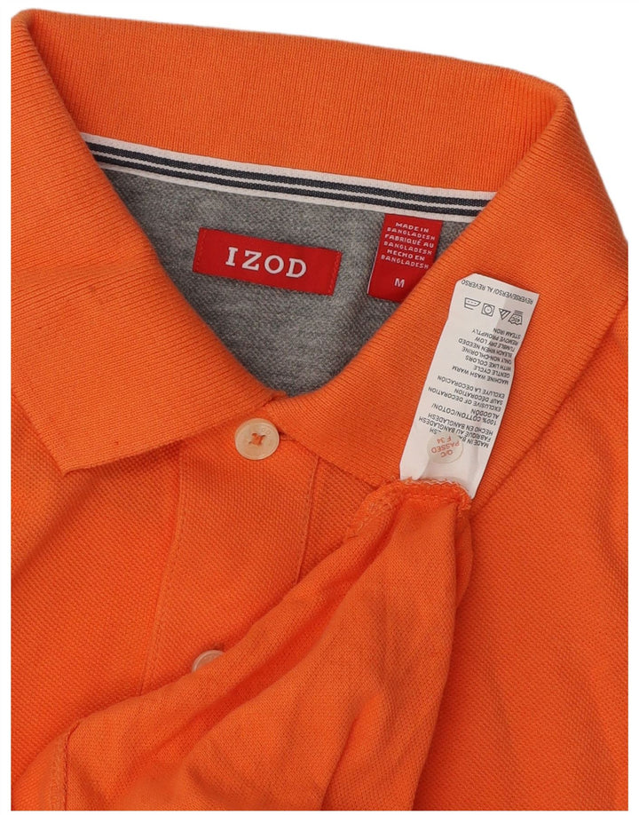 IZOD Мужская рубашка поло из хлопка среднего оранжевого цвета