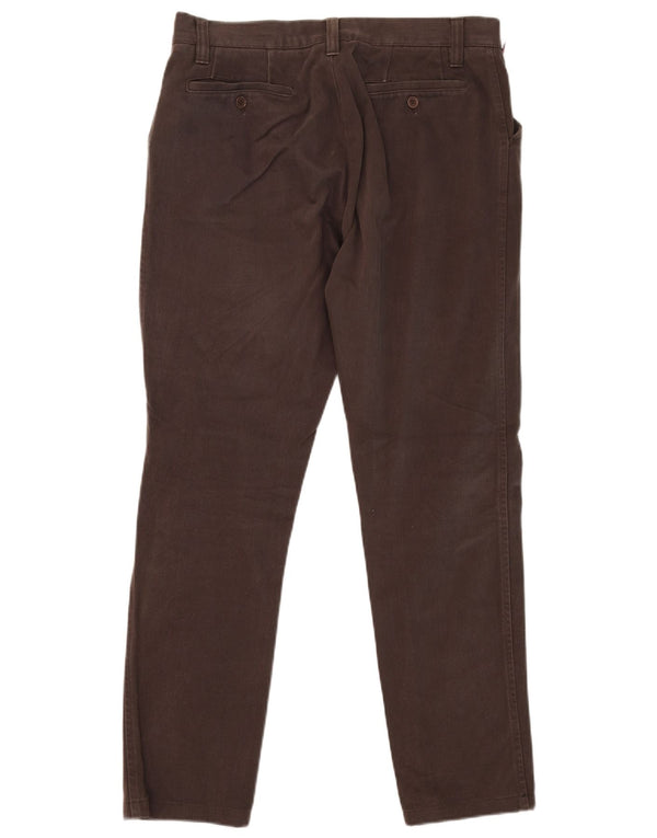 DOLCE & GABBANA Mens Slim Casual Trousers IT 50 Large W32 L31 Brown Cotton
