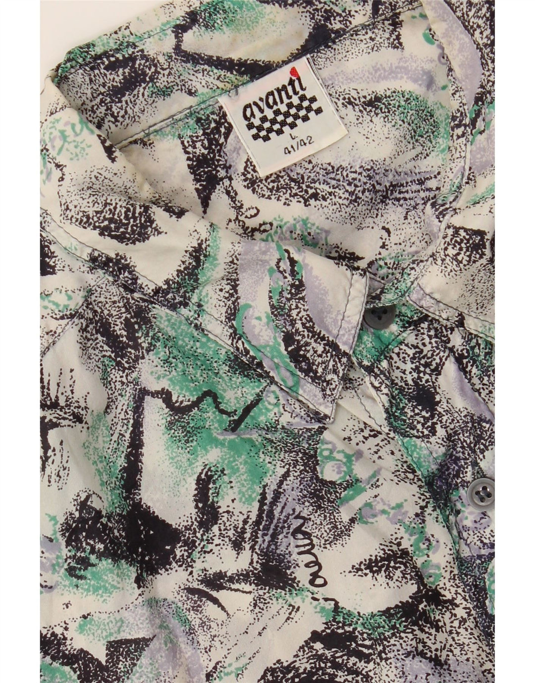 AVANTI Mens Abstract Pattern Shirt Size 41/42 Large Multicoloured Vintage Avanti and Second-Hand Avanti from Messina Hembry 