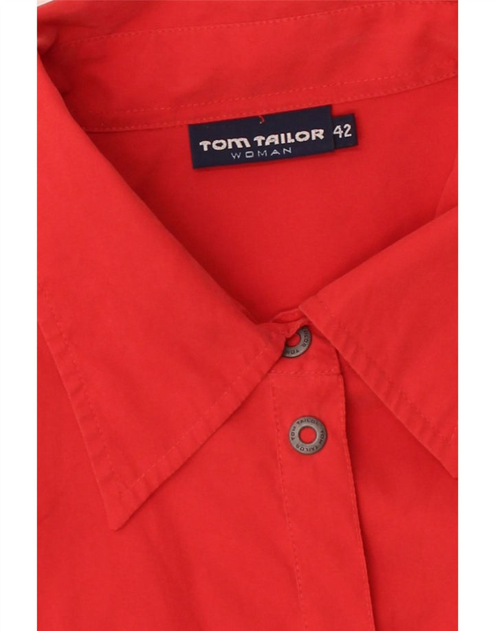 TOM TAILOR Womens Shirt Blouse IT 42 Medium Red Polyester Vintage Tom Tailor and Second-Hand Tom Tailor from Messina Hembry 