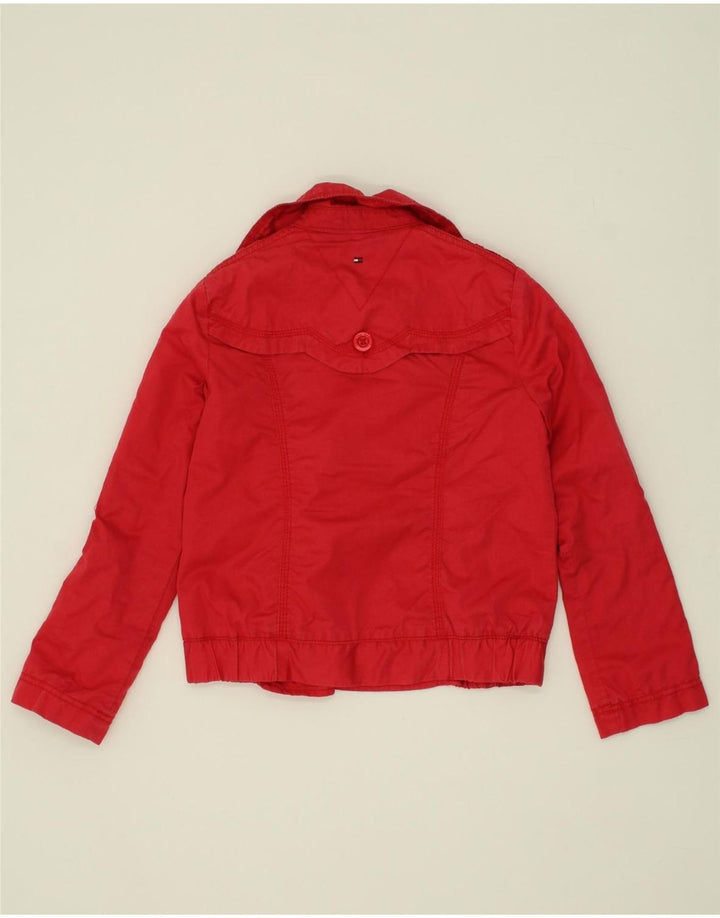 TOMMY HILFIGER Girls Pea Coat 7-8 Years Red Cotton Vintage Tommy Hilfiger and Second-Hand Tommy Hilfiger from Messina Hembry 
