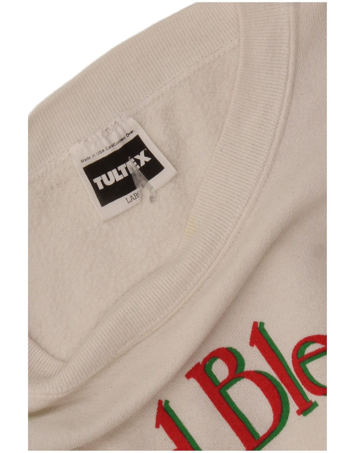 TULTEX Женский свитер с рисунком UK 16, большой белый хлопок