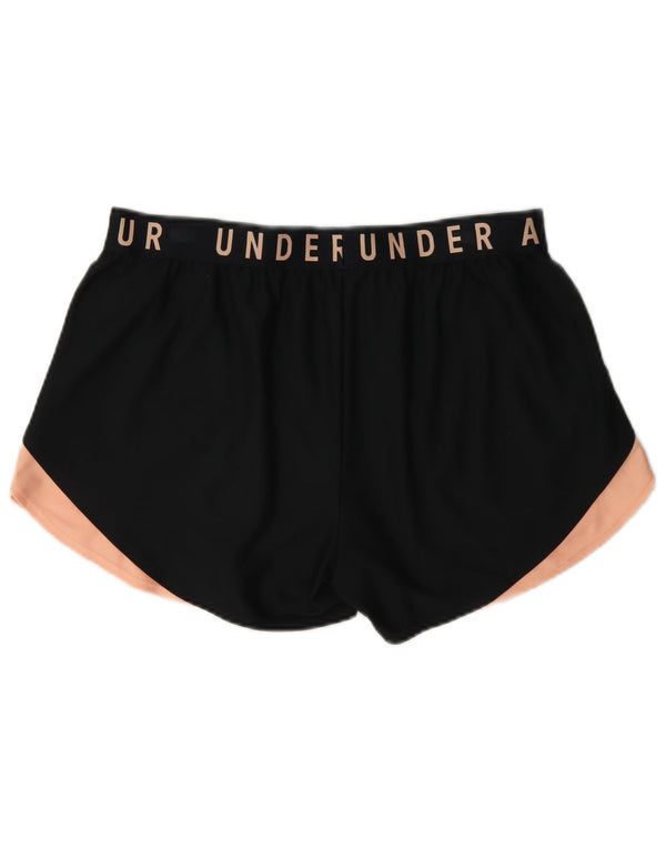 Женские спортивные шорты с рисунком Under Armour Heat Gear UK 16, большие черные