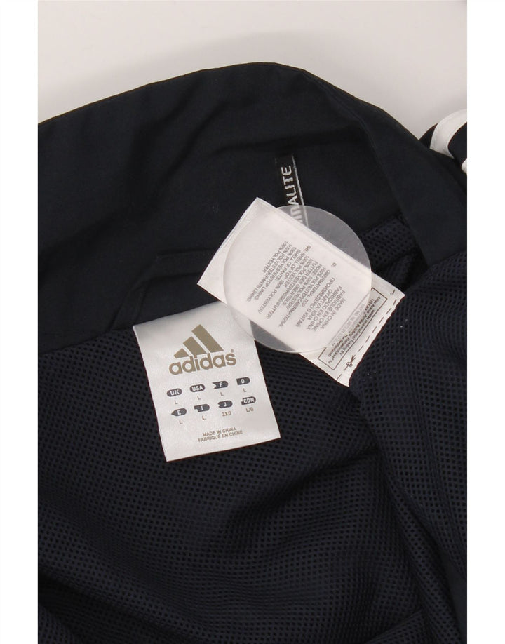 Мужская спортивная куртка Adidas Climalite, большая темно-синяя с цветными блоками
