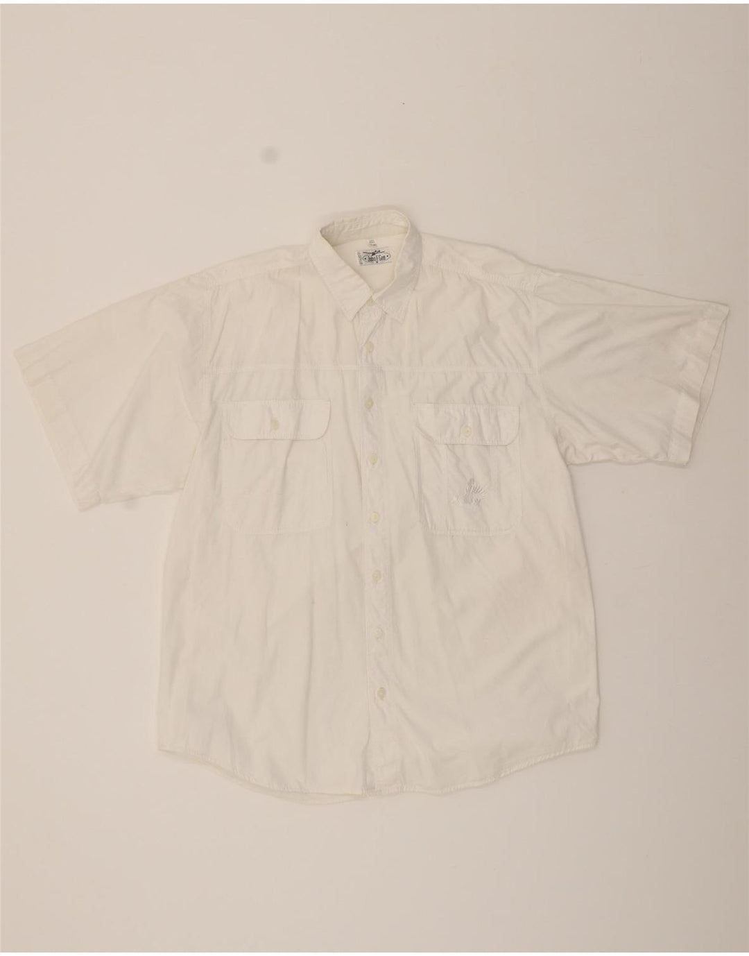 JOHN F GEE Mens Short Sleeve Shirt Size 39/40 Medium White Cotton Vintage John F Gee and Second-Hand John F Gee from Messina Hembry 