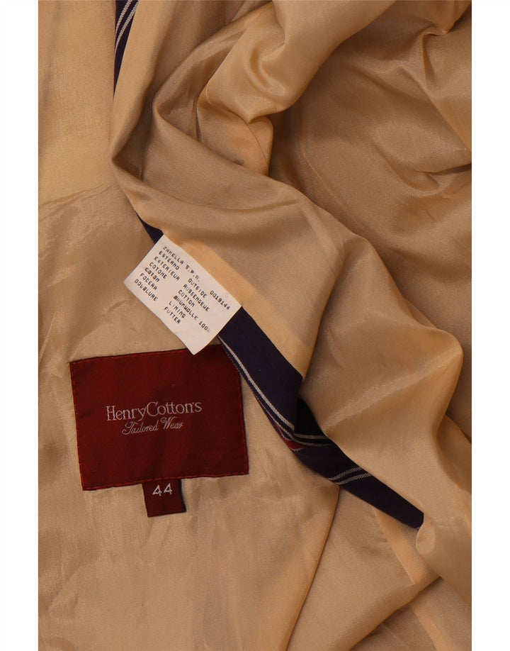 Мужской пиджак Генри Коттонс IT 44 XS Темно-синий в полоску из хлопка