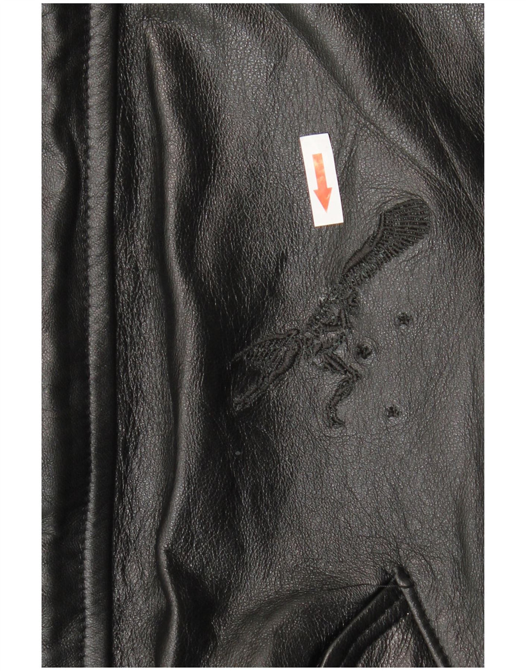 Мужская кожаная куртка VINTAGE UK 36 маленькая черная кожаная