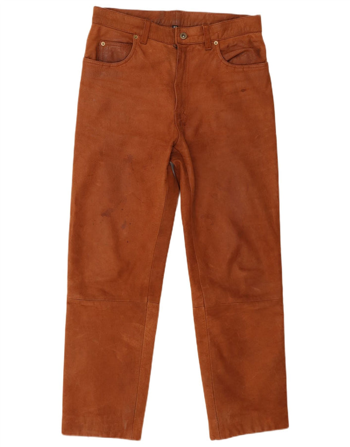 Мужские прямые замшевые брюки John Devin Classics IT 48 Medium W32 L28 Коричневые