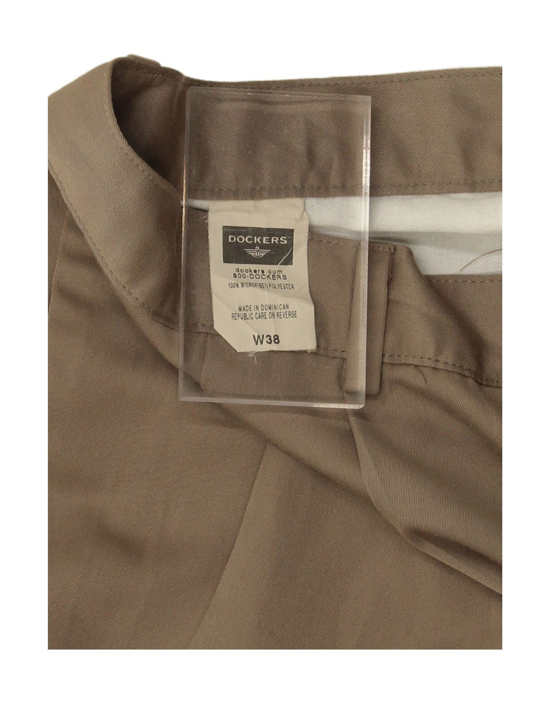 DOCKERS Mens Pegged Chino Shorts W38 XL Khaki Polyester Vintage Dockers and Second-Hand Dockers from Messina Hembry 