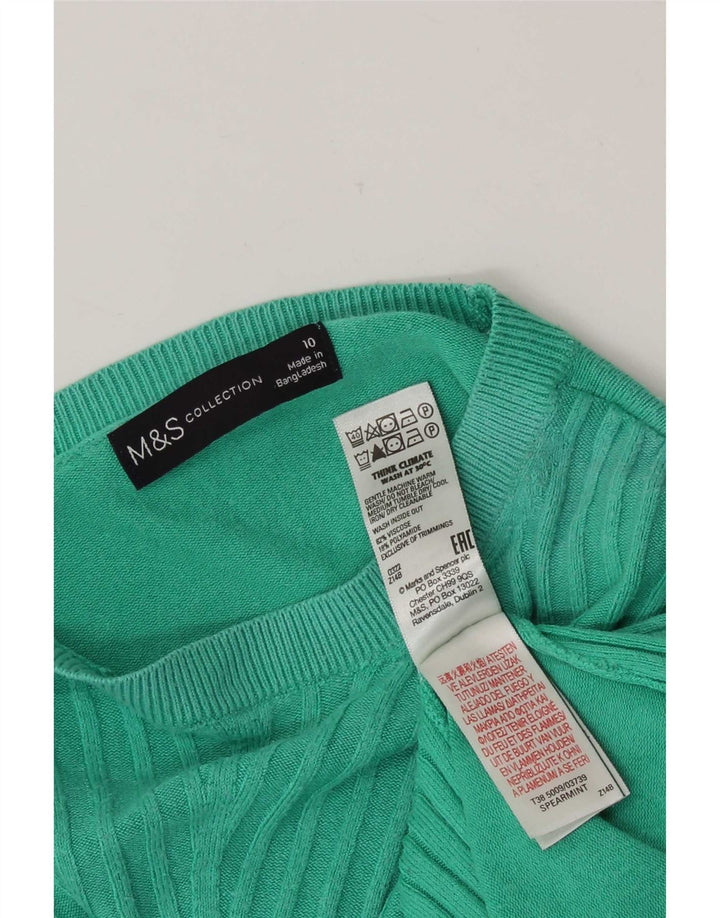 Женская блузка Marks & Spencer Top UK 10, маленькая, зеленая, вискоза