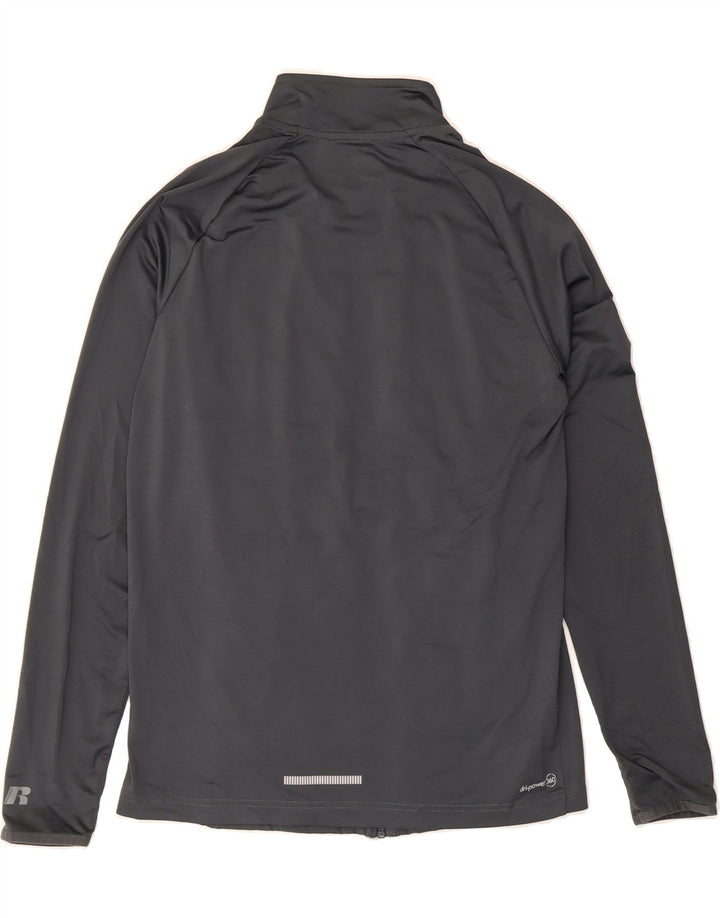 RUSSELL ATHLETIC Mens Tracksuit Top Jacket Small Grey Polyester Vintage Russell Athletic and Second-Hand Russell Athletic from Messina Hembry 