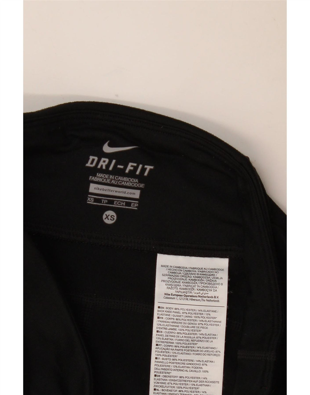 Женские леггинсы NIKE Dri Fit UK 6 XS, черный полиэстер