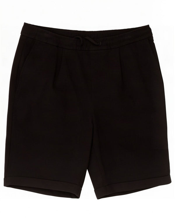 Zara Mens Casual Shorts Medium W30 Black Polyester