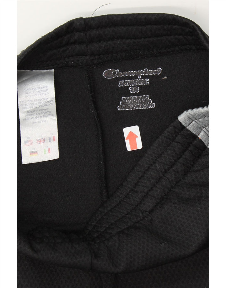 CHAMPION Boys Tracksuit Trousers 7-8 Years  Black Colourblock Polyester Vintage Champion and Second-Hand Champion from Messina Hembry 