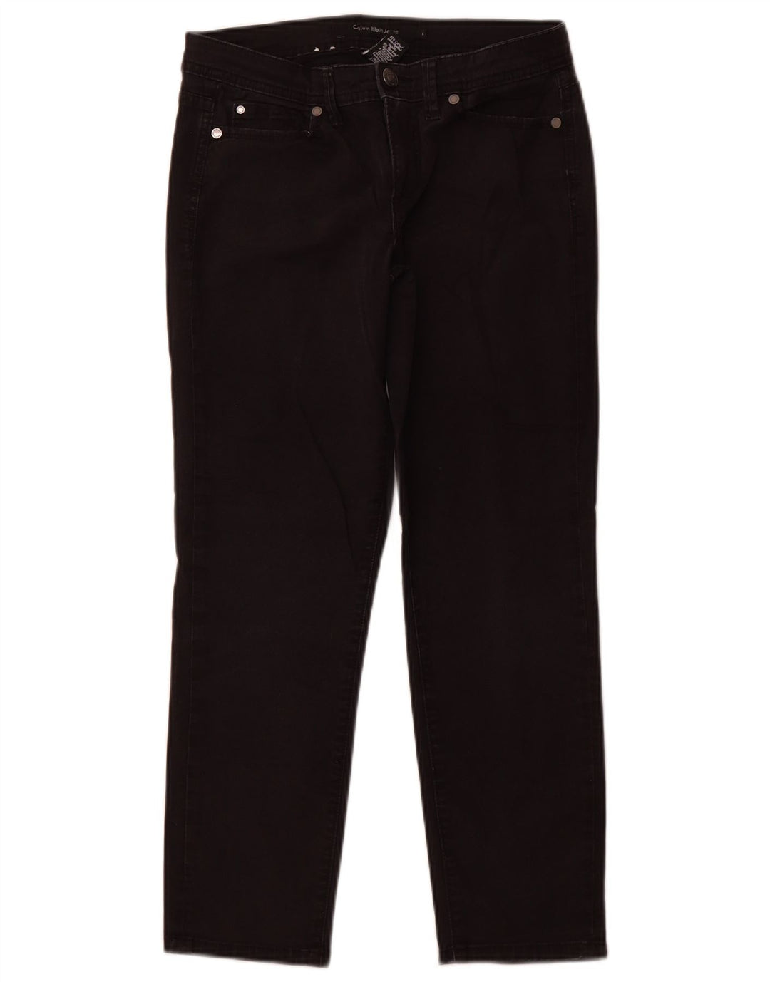 Женские укороченные узкие джинсы Calvin Klein, размер США 4, маленький размер W28 L26, черный хлопок