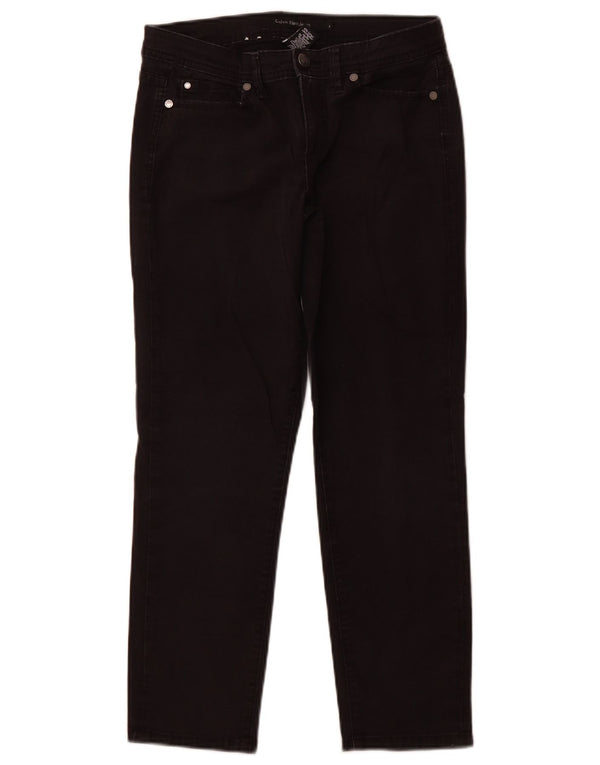 Женские укороченные узкие джинсы Calvin Klein, размер США 4, маленький размер W28 L26, черный хлопок