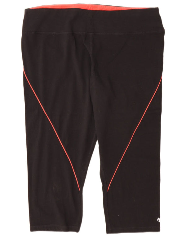 Женские леггинсы-капри Marks & Spencer UK 22 3XL, черные, хлопковые