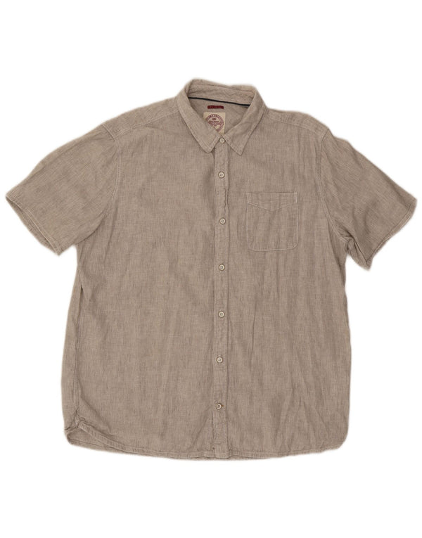 Мужская рубашка с коротким рукавом Fat Face XL, бежевая