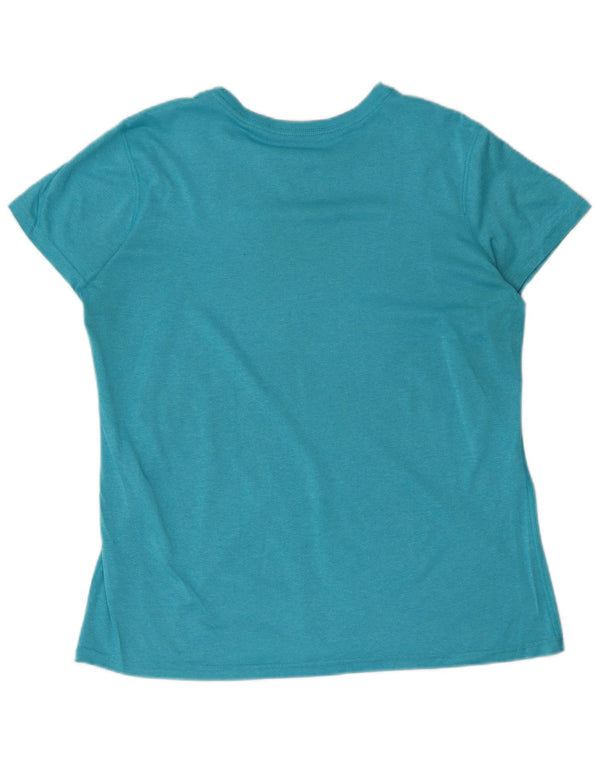 Женская футболка Nike Dri Fit Regular Fit Top UK 18 XL, синий полиэстер
