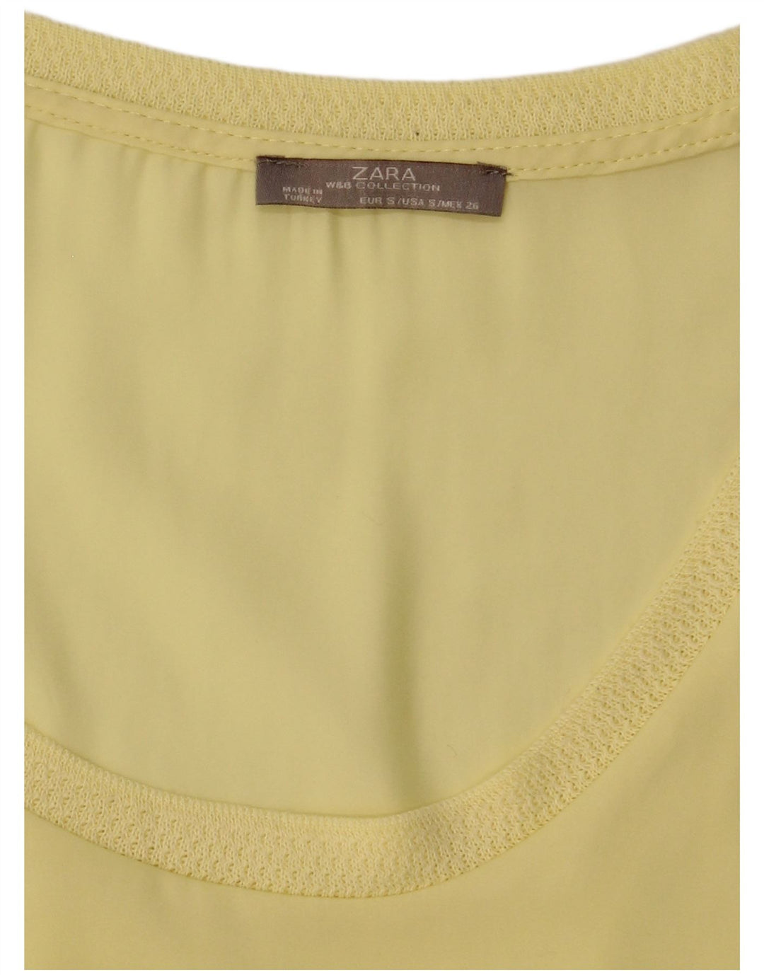 Женская блузка Zara Top UK 10, маленькая, желтая