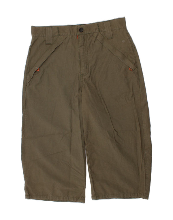 LEE Womens Graphic Bermuda Shorts Medium W28 Khaki Cotton