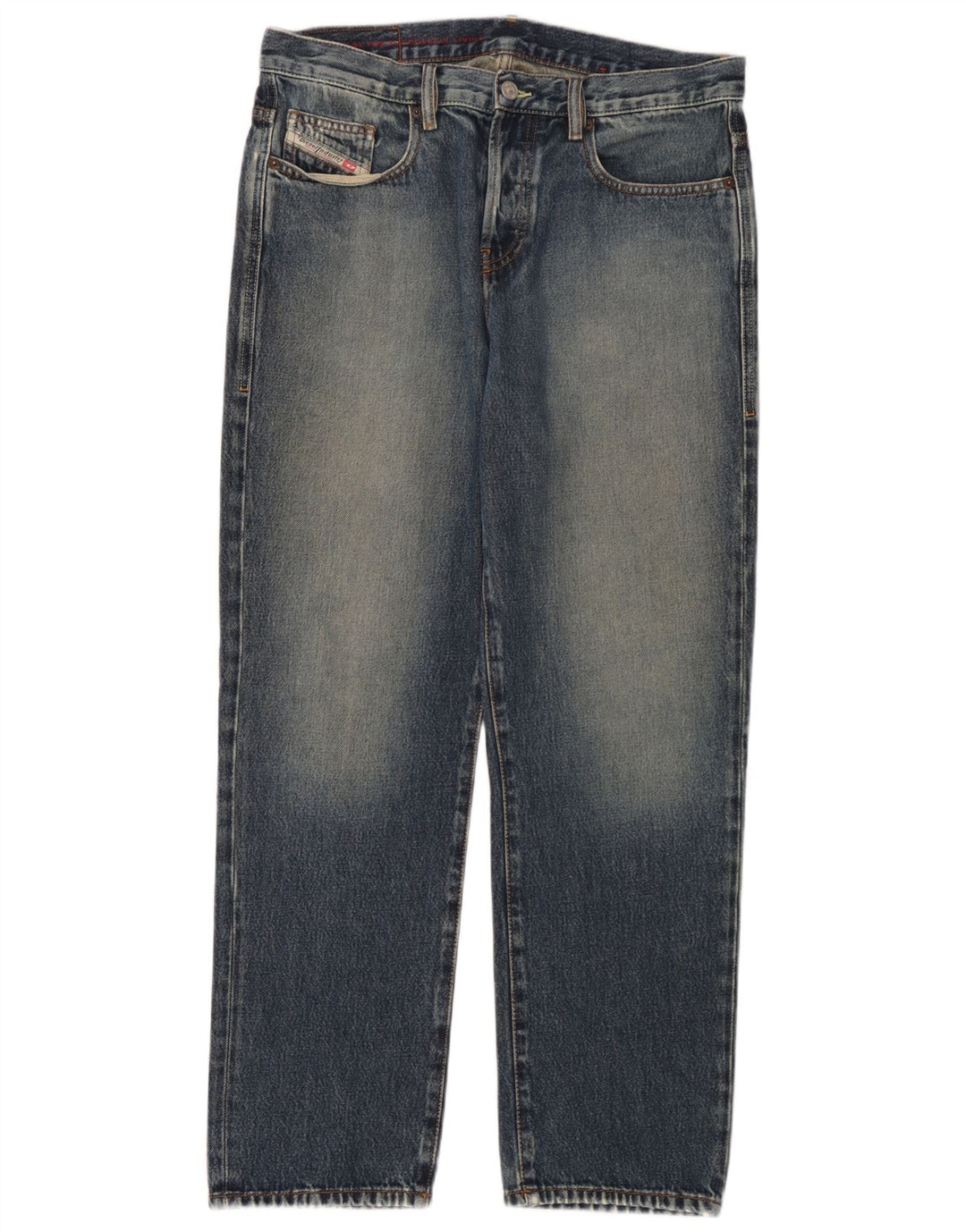 Мужские прямые джинсы Diesel W32 L30 синие, хлопок