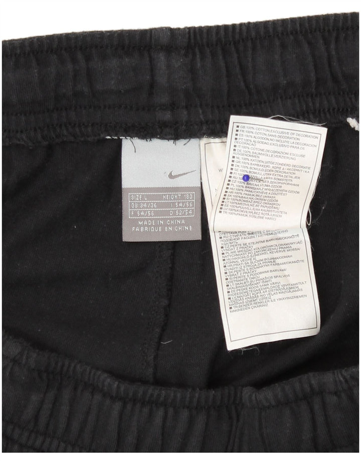 Мужские спортивные шорты Nike, большие черные, хлопковые