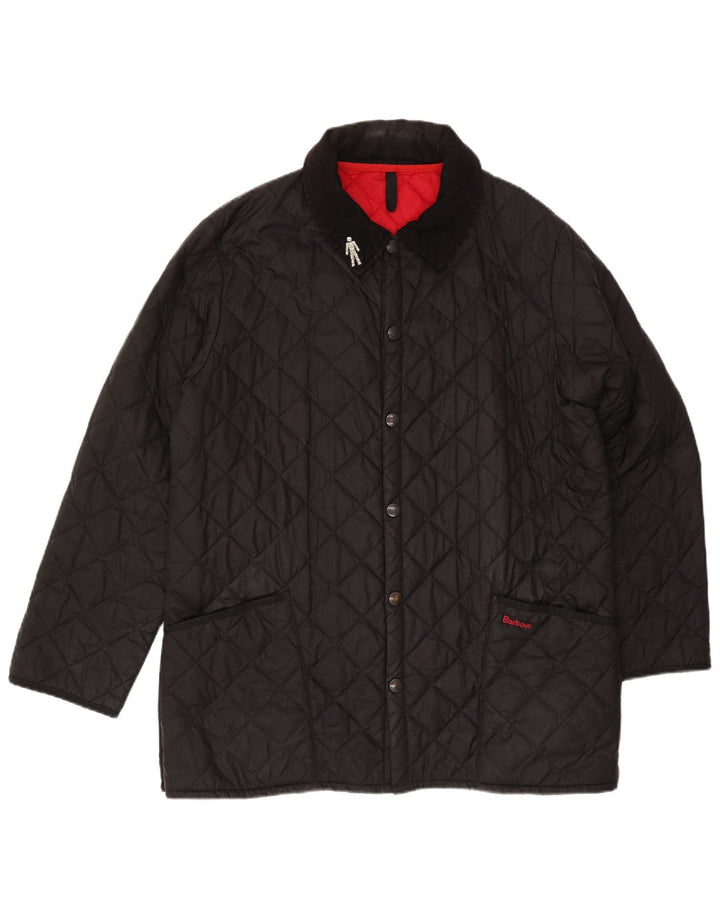 Мужская стеганая куртка Barbour UK 40 большая черная из полиамида