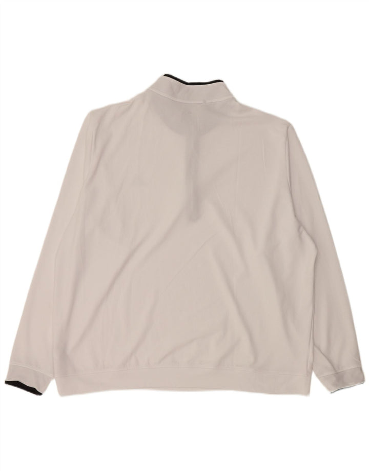 Мужской свитер ADIDAS с воротником на молнии 2XL, белый полиэстер