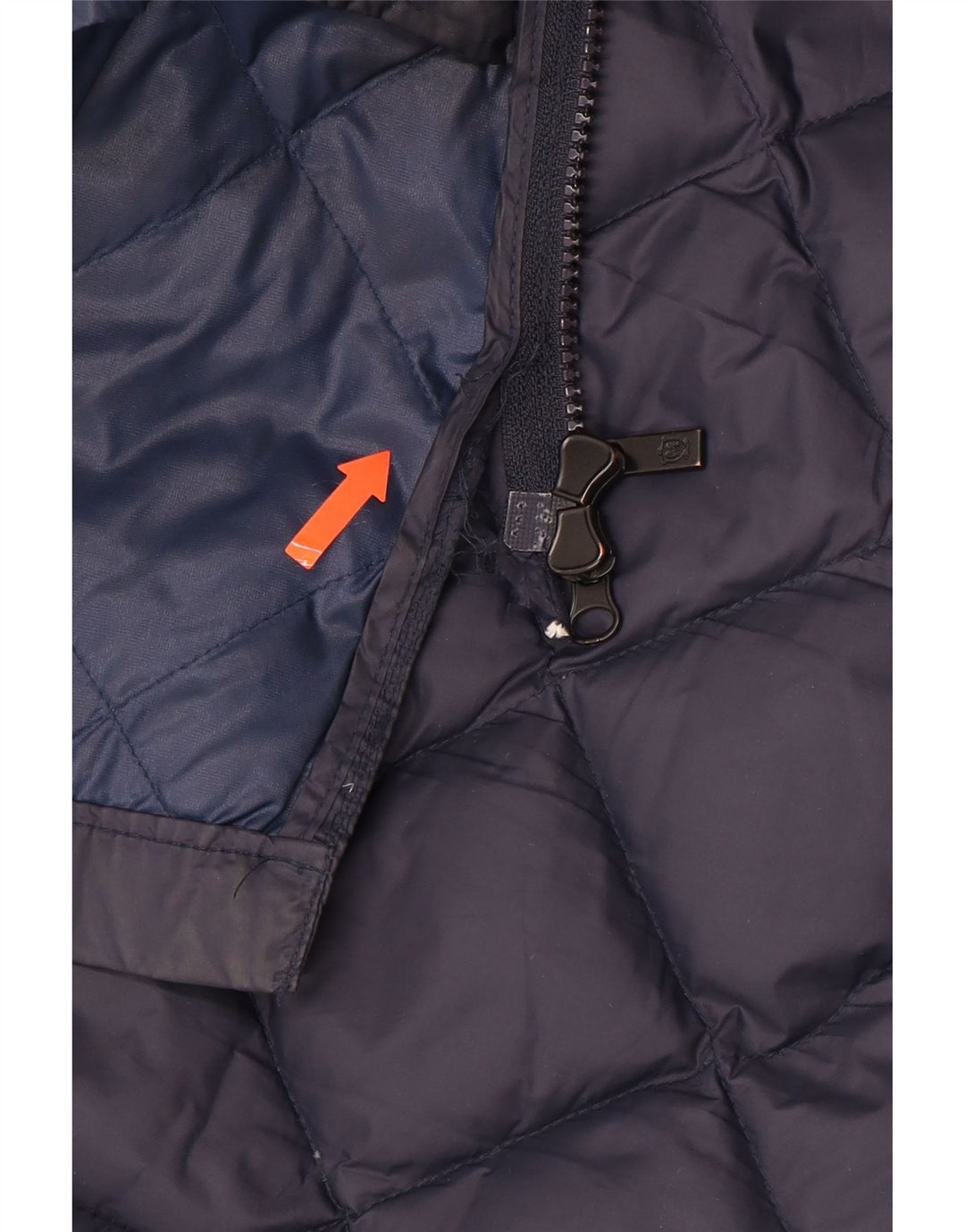 MASSIMO DUTTI Женское пуховое пальто с капюшоном UK 16 Большой Темно-Синий Полиамид