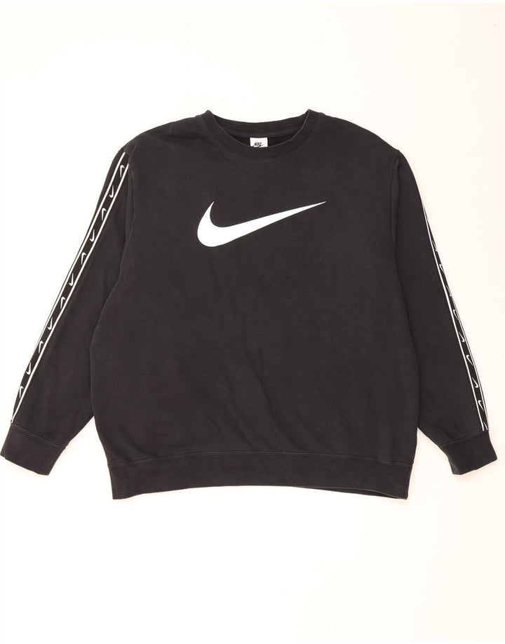 Мужской свитшот с рисунком Nike XL, черный, хлопок