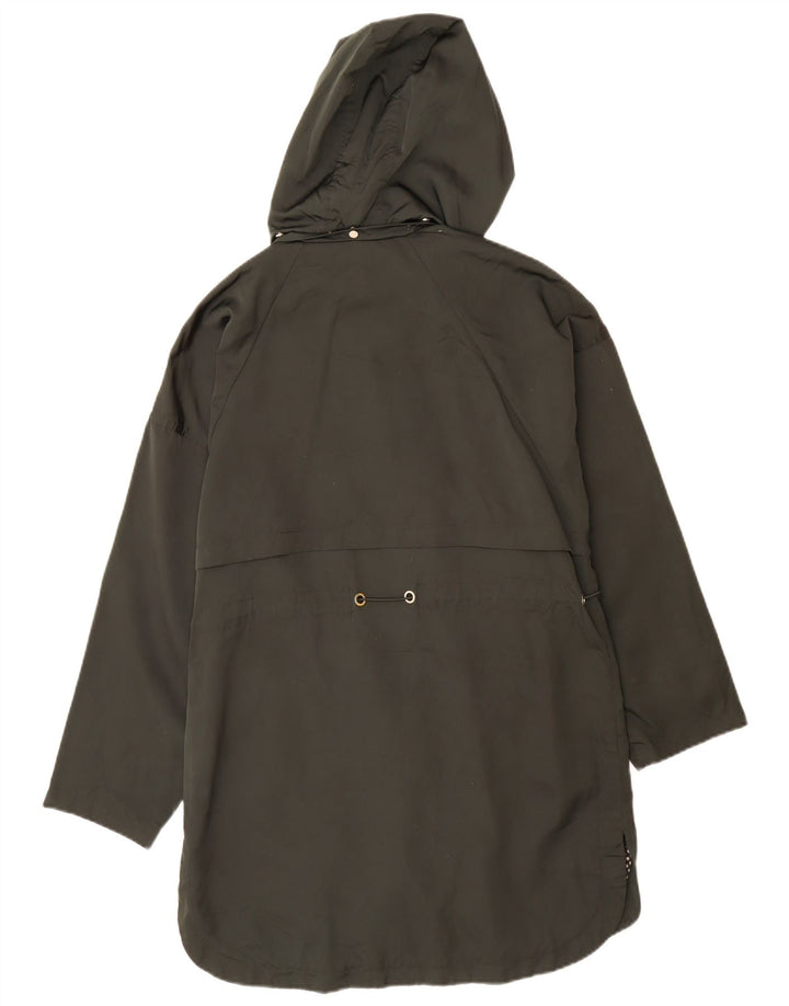 Женская парка оверсайз с капюшоном Zara UK 6 XS, полиэстер цвета хаки