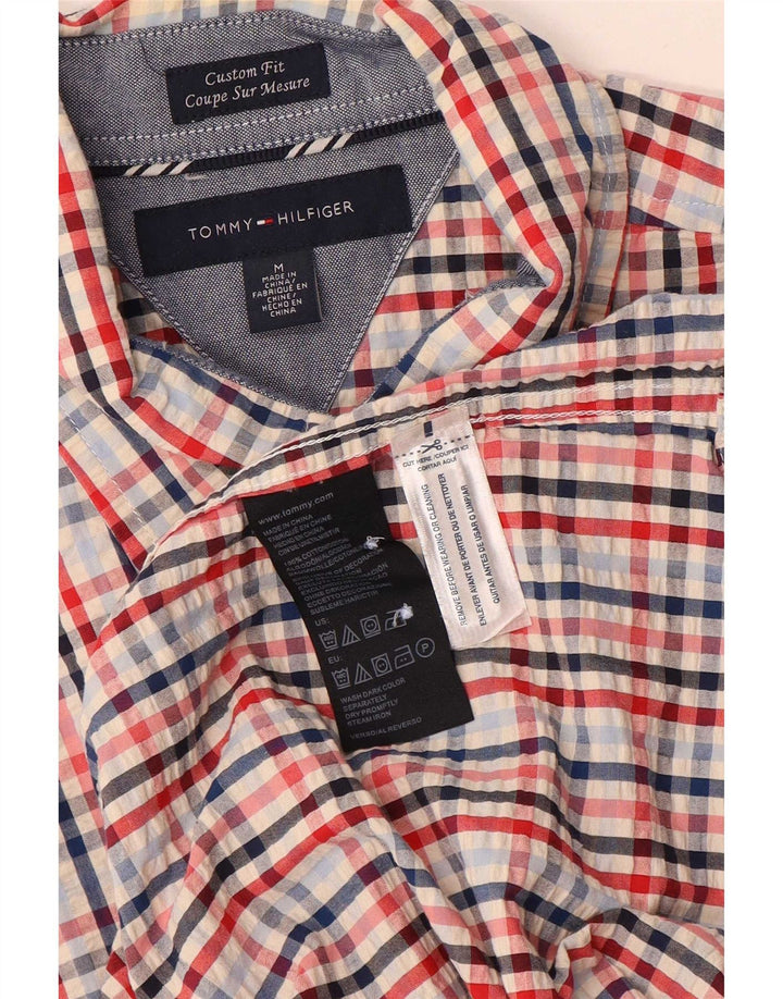 Мужская рубашка с коротким рукавом Tommy Hilfiger, средний разноцветный клетчатый узор