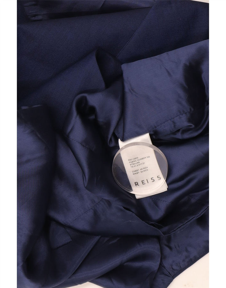 Мужской жилет Reiss, средний темно-синий, шерстяной