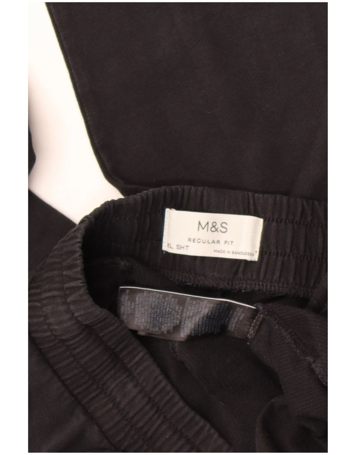 Мужские спортивные брюки стандартного кроя Marks & Spencer XL, черный хлопок