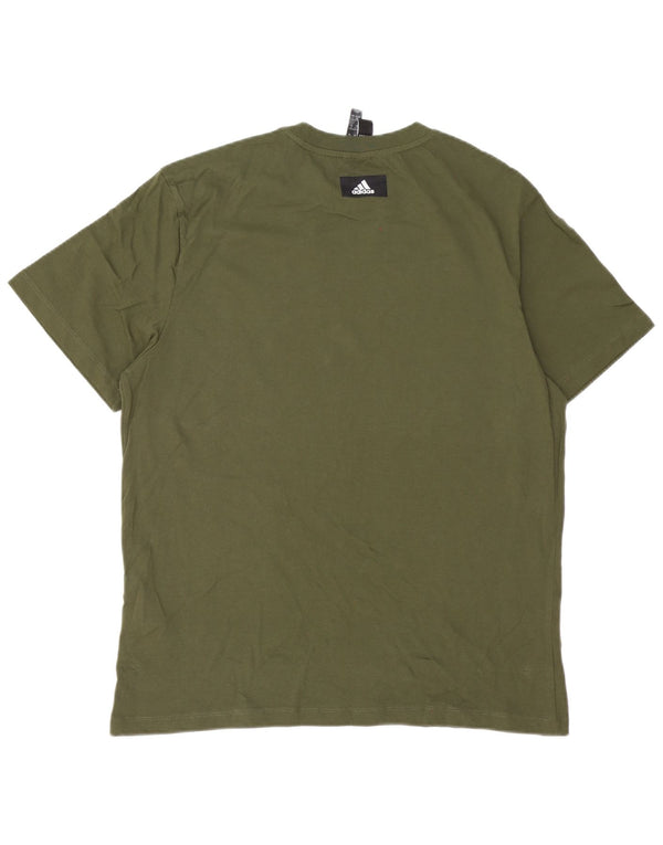 Adidas Мужская футболка с рисунком Top XL Хаки Хлопок