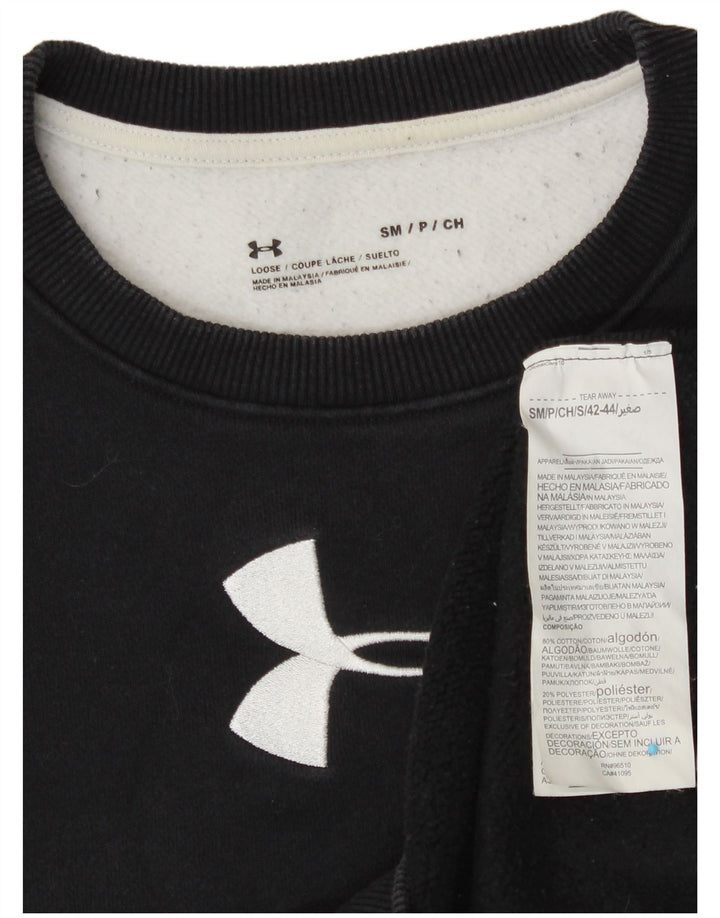 Женский свитер-свитшот UNDER ARMOR UK 10, маленький черный с цветными блоками
