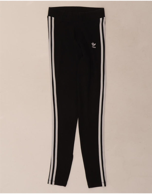 Женские леггинсы Adidas UK 8, маленькие черные хлопковые