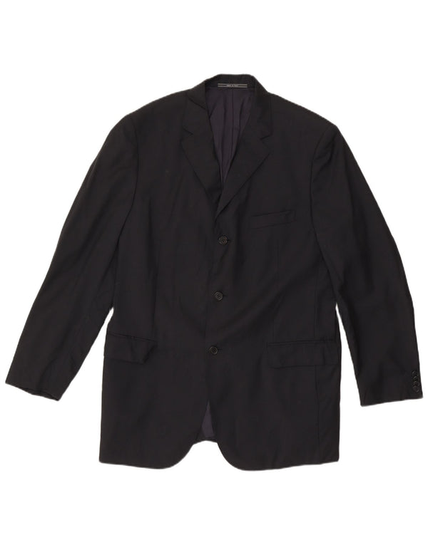 CERRUTI 1881 Mens 3 Button Blazer Jacket IT 54 2XL Navy Blue Wool