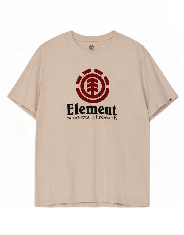 Мужская футболка Element стандартного кроя с рисунком, большой белый хлопковый топ