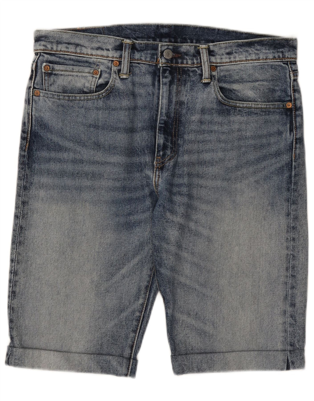 Мужские джинсовые шорты Levi's 502 W34, большие синие, хлопок